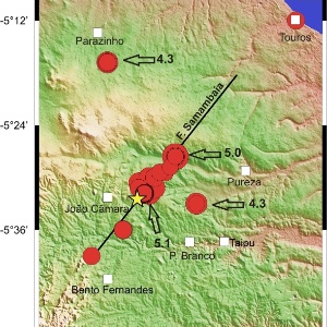 TERREMOTO NO BRASIL Imagem-mostra-em-vermelho-os-locais-dos-maiores-tremores-ja-registrados-na-regiao-da-falha-de-samambaia-que-tem-38-km-de-extensao-sobre-o-rio-grande-do-norte-e-a-maior-falha-geologica-do-pais-segundo-1319841866586_300x300