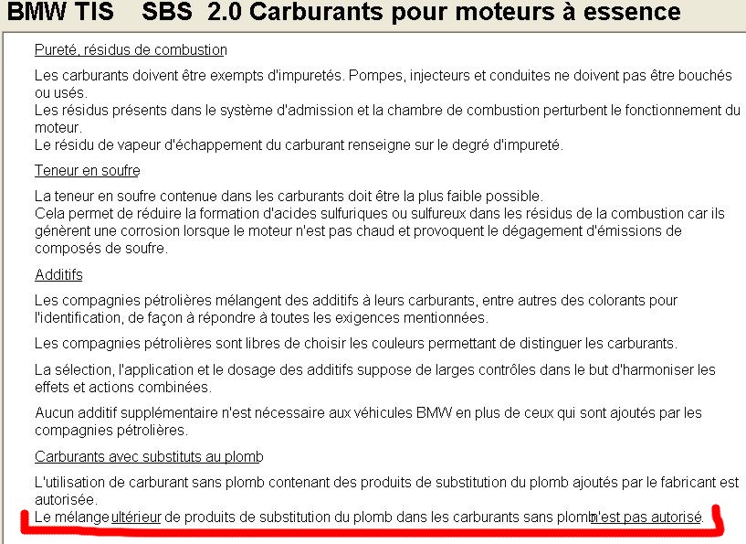 Quel carburant utiliser? Carburants