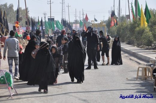 الآلاف من زوار الحسين ع يصلون إلى مدينة الناصرية سيرا على الأقدام ، في طريقهم إلى كربلاء المقدسة  Nasiriyah023