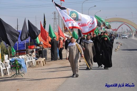 الآلاف من زوار الحسين ع يصلون إلى مدينة الناصرية سيرا على الأقدام ، في طريقهم إلى كربلاء المقدسة  Nasiriyah066