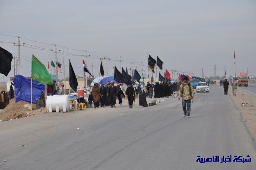 الآلاف من زوار الحسين ع يصلون إلى مدينة الناصرية سيرا على الأقدام ، في طريقهم إلى كربلاء المقدسة  Nasiriyah070