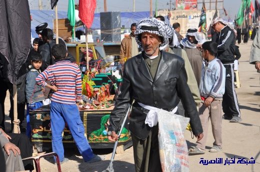 الآلاف من زوار الحسين ع يصلون إلى مدينة الناصرية سيرا على الأقدام ، في طريقهم إلى كربلاء المقدسة  Nasiriyah101