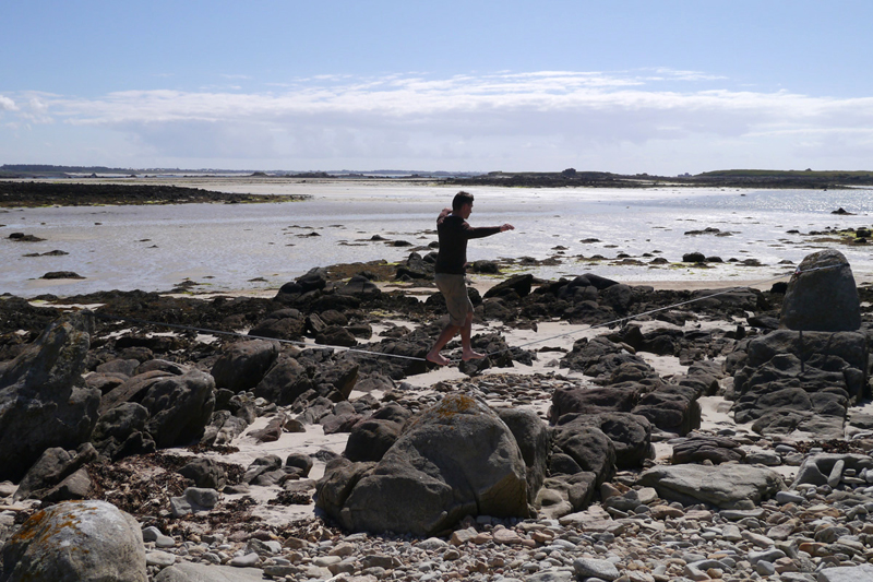 Slackline en Bretagne Dunes_sainte_marguerite