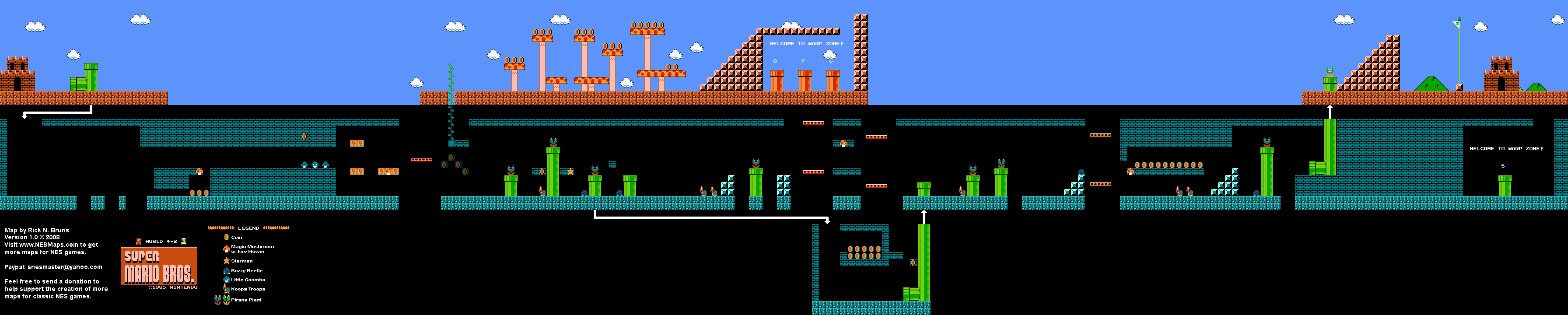 super - SUPER MARIO BROS 1 NES SuperMarioBrosMap4-2