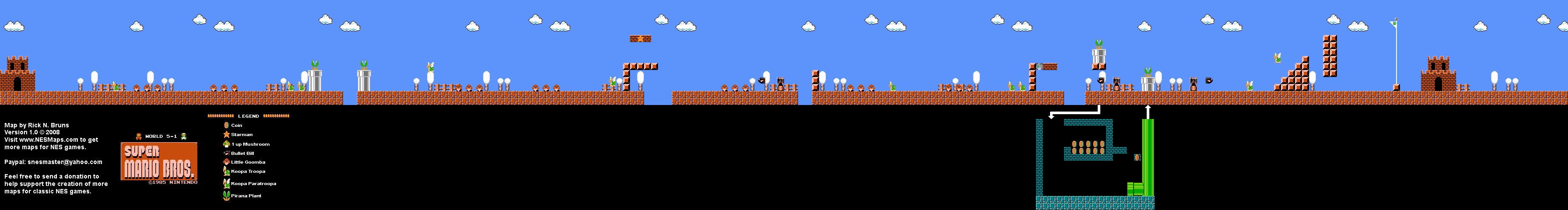 super - SUPER MARIO BROS 1 NES SuperMarioBrosMap5-1