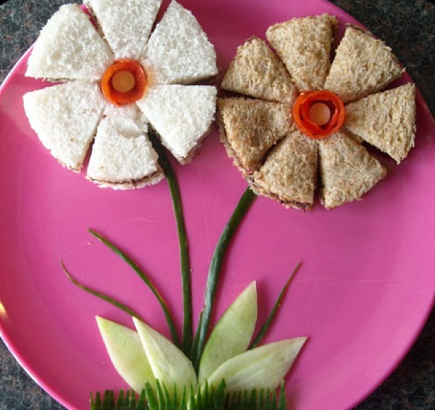 Artistic Sandwiches   Flowers