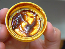 Family see Jesus image in Marmite Laun