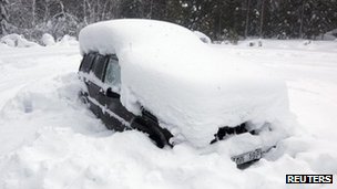 Sweden snow: Man 'survives two months trapped in car' _58583194_014037456