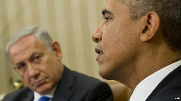 Obama warns Israel's Netanyahu over peace talks failure _73326784_73326779