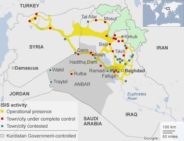 Whatever the U.S. does IN Iraq will be WRONG! _75818776_iraq_isis_control_20140625_624