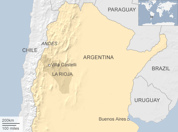 [Internacional] Choque de helicópteros na Argentina deixa dez mortos, incluindo três esportistas franceses _81534411_villa_castelli_helicopter_crash_624map