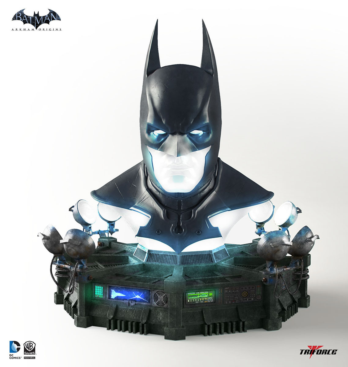 [Triforce] Batman: Arkham Origins – Batman Cowl Full Scale Replica Triforce-Arkham-Origins-Batman-Cowl-1