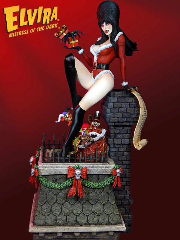 [Tweeterhead] Elvira "Scary Christmas" Maquette Elvira-Scary-Christmas-Statue-002