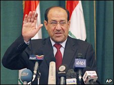 Maliki kryeson në rezultatet në Irak _47465211_maliki_ap226i