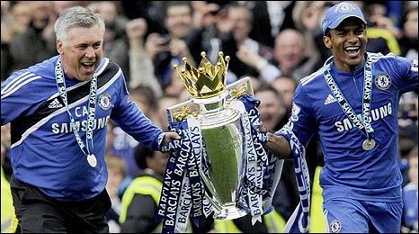 PREMIERSHIP: CHELSEA FC CHAMPION 2010 _47810282_ancelotti466ap