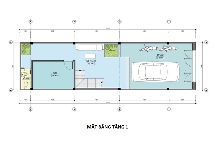 THIẾT KẾ NHÀ ỐNG ĐẸP 3 TẦNG LÔI CUỐN Mb1(2)