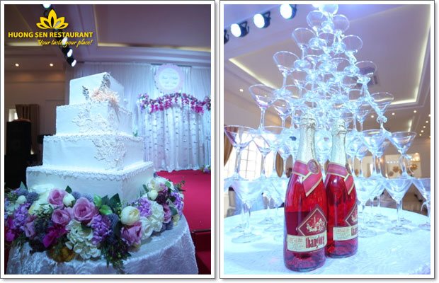 Nhà hàng tổ chức tiệc cưới cao cấp tại Hà Nội – Hương Sen Thap-ly-va-banh-cuoi-trong-tiec-cuoi