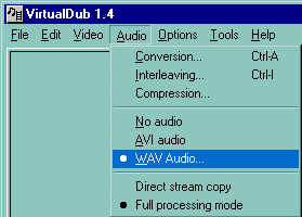 Como grabar tu demo y postearla en youtube Vdub-wav-audio