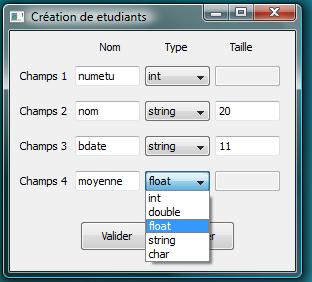 avancement de l'interface qt 2