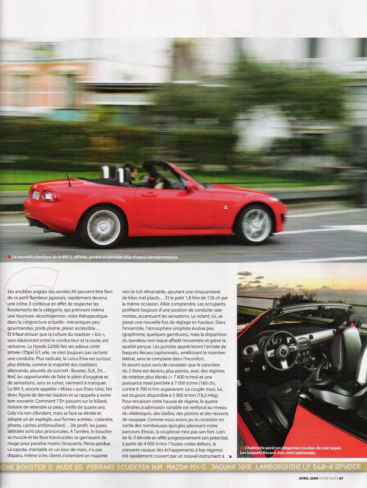 [Mazda] MX5 NCfl 2009 - Page 2 Article_SportAuto_NCfl_2