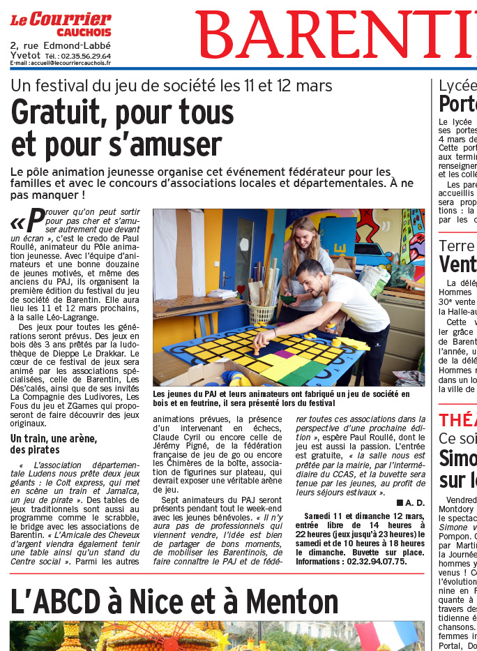 ZGames dans le Courrier Cauchois Lcc_pavilly_43708