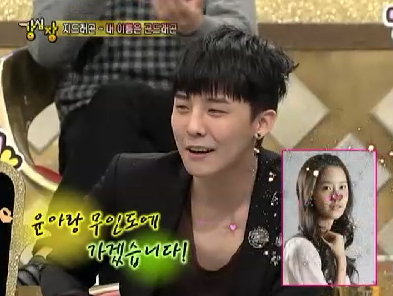 G-Dragon escoge a YoonA como su chica ideal. 201102230009774377_1