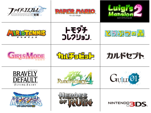 Luigi's Mansion 2 e Paper Mario 3D terão lançamento nesse ano no Japão 3ds_lineup