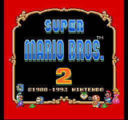 Tests de Super Mario Bros. , Super Mario Bros. : The Lost Level, Super Mario Bros. 2. et Super Mario Bros. 3. ! SuperMarioAllStars_SuperMarioBros2_Titre