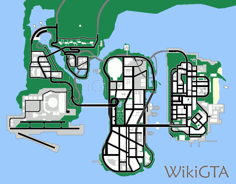 GTA III-LibertyCity GTA_III_plattegrond_klein