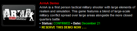 Breaking news  : Arma Demo Available Today !! 002652