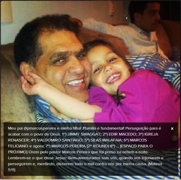 Nívea Silva, filha de Marcos Pereira, atribui prisão do pastor à intolerância religiosa orquestrada pela Globo Instagram-nivea-silva-pr-marcos-pereira-2-600x598