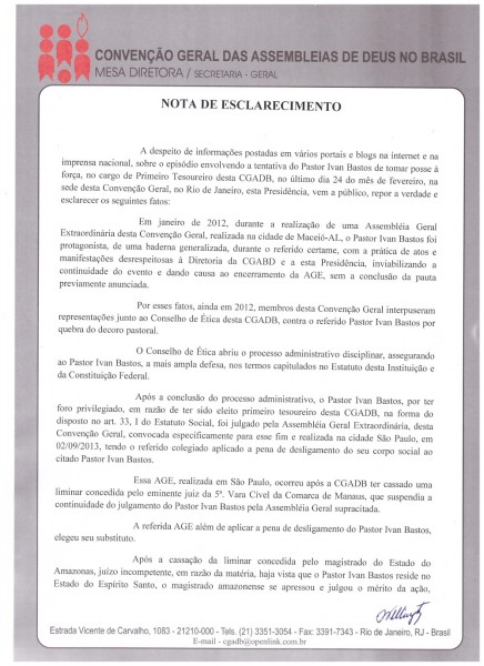 Pastor José Wellington divulga nota para responder as acusações de Ivan Bastos no imbróglio jurídico da CGADB NOTA-DE-ESCLARECIMENTO-Pr-Jose-Wellington-CGADB1-436x600