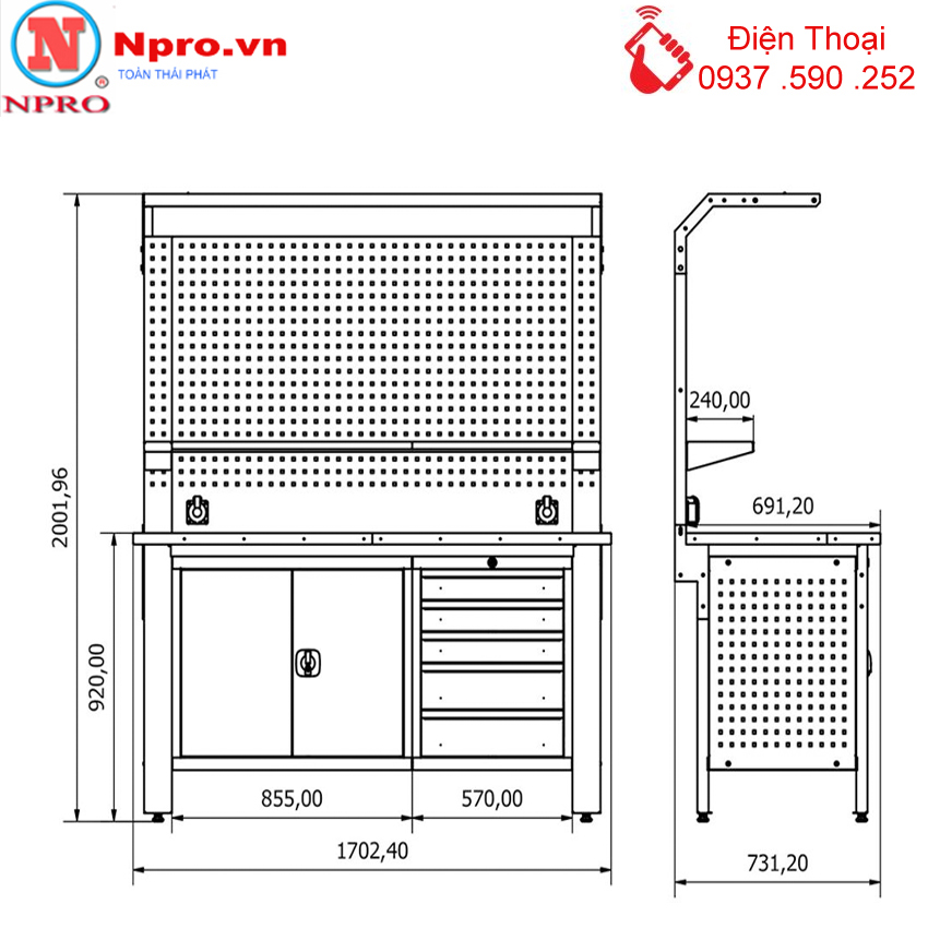 Máy móc công nghiệp: Bàn thao tác npro Ban-thao-tac-npro