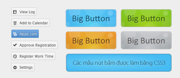 Tạo Button với CSS3 cùng bộ sưu tâp sắc màu Css3-button