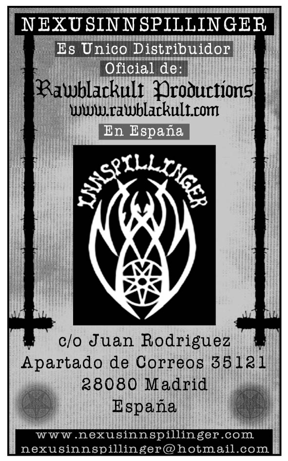 Nexus Innspillinger distribuidor oficial de Rawblackult Productions FlyerRBK-NI