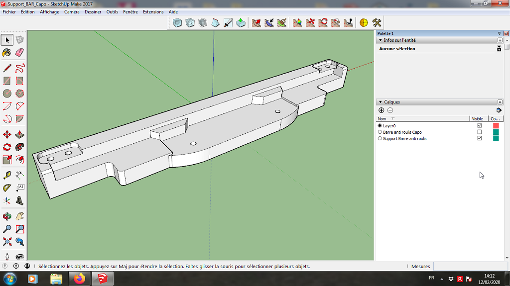 [Sketchup SKP] Support Barre Anti Roulis déconnectable Capo Support_BAR_Capo-02