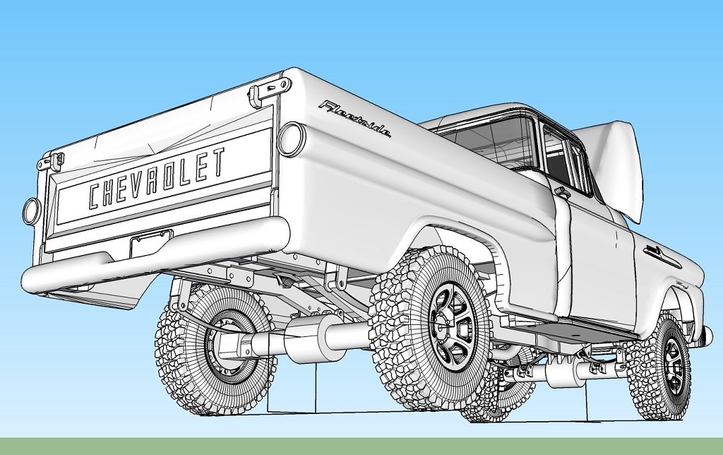 Ascender / TRX-4 / scx10 - Chevrolet Apache Fleetside 1958 1/8 - Impression 3D - Page 2 111