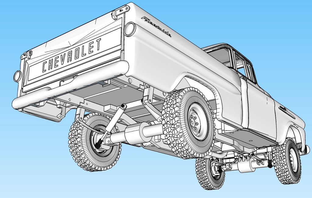 Ascender / TRX-4 / scx10 - Chevrolet Apache Fleetside 1958 1/8 - Impression 3D - Page 2 112