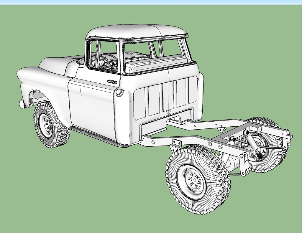 Ascender / TRX-4 / scx10 - Chevrolet Apache Fleetside 1958 1/8 - Impression 3D - Page 2 113