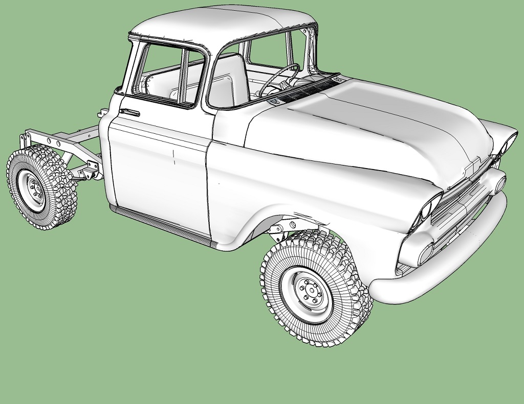 Ascender / TRX-4 / scx10 - Chevrolet Apache Fleetside 1958 1/8 - Impression 3D - Page 2 114