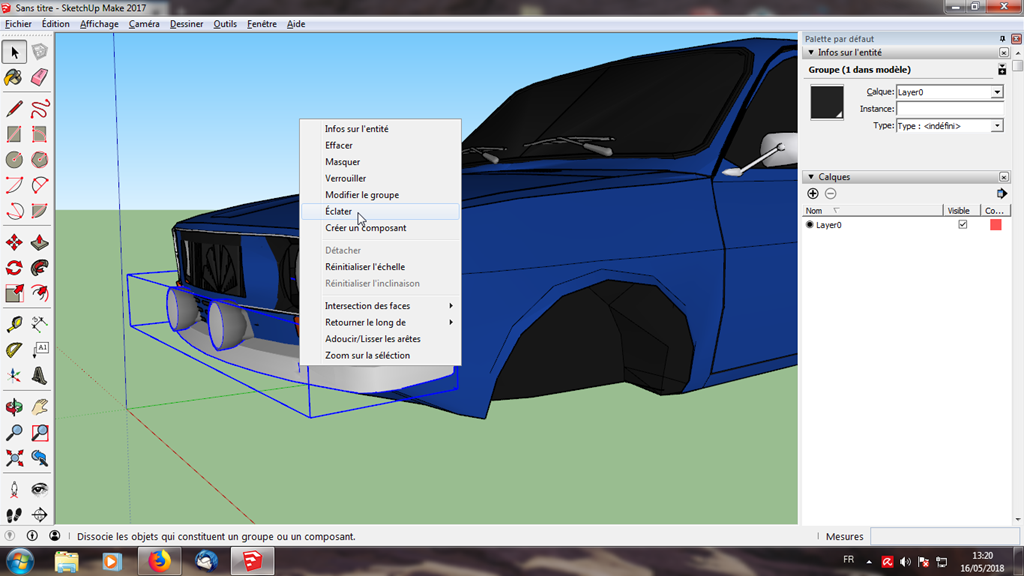 [Tuto] Modelisation 3D - Tuto 3 sur Sketchup - Adapter une carro sur un chassis (Axial scx10) 208