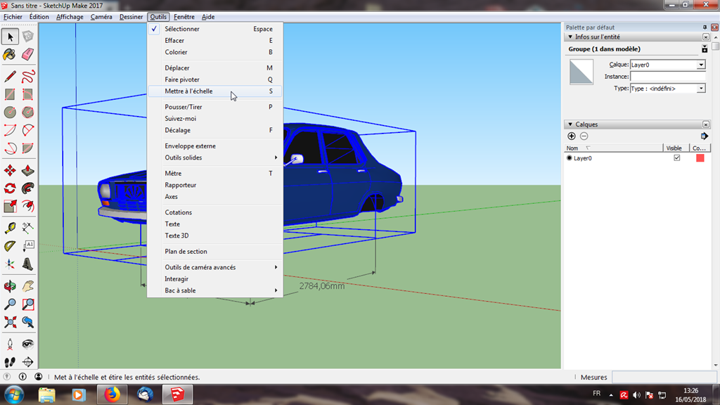 [Tuto] Modelisation 3D - Tuto 3 sur Sketchup - Adapter une carro sur un chassis (Axial scx10) 225