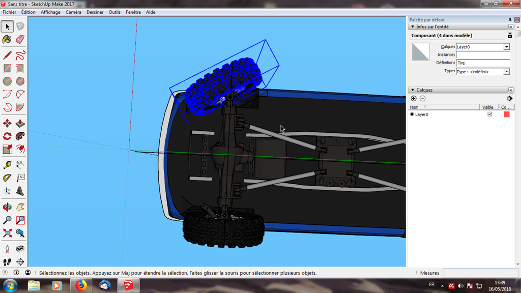 [Tuto] Modelisation 3D - Tuto 3 sur Sketchup - Adapter une carro sur un chassis (Axial scx10) 253