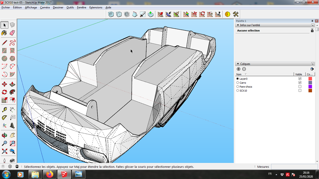 [Tuto] Modelisation 3D - Tuto 3 sur Sketchup - Adapter une carro sur un chassis (Axial scx10) 420