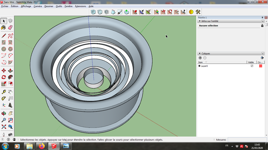 [Tuto] Modelisation 3D - Tuto 5 sur Sketchup - Exercice pratique = fabrication d'une jante 054