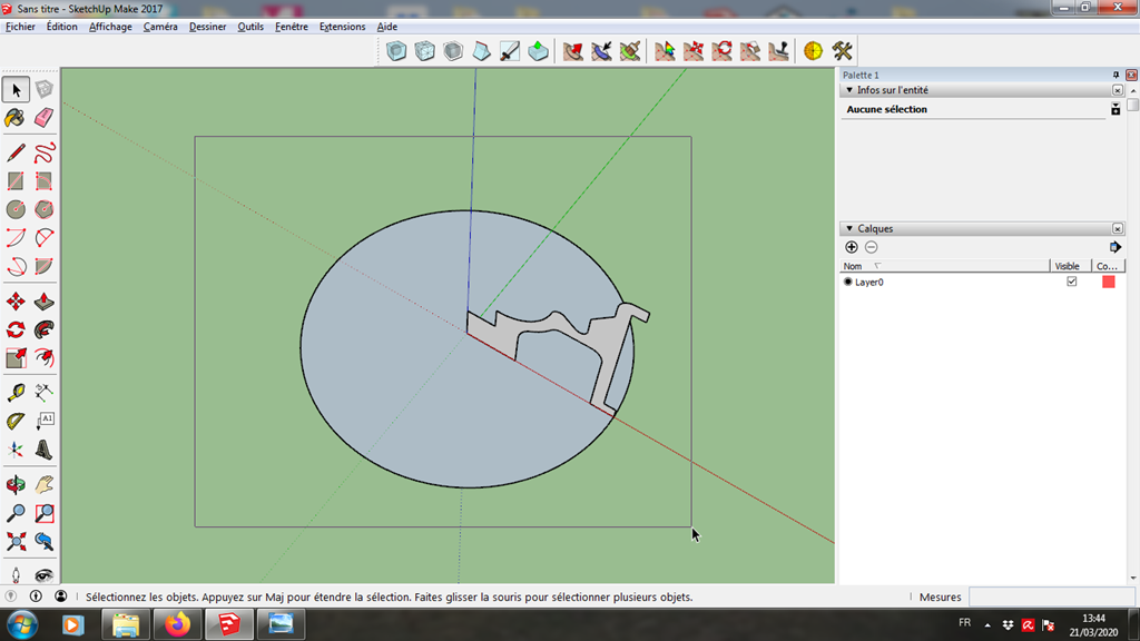 [Tuto] Modelisation 3D - Tuto 5 sur Sketchup - Exercice pratique = fabrication d'une jante 055