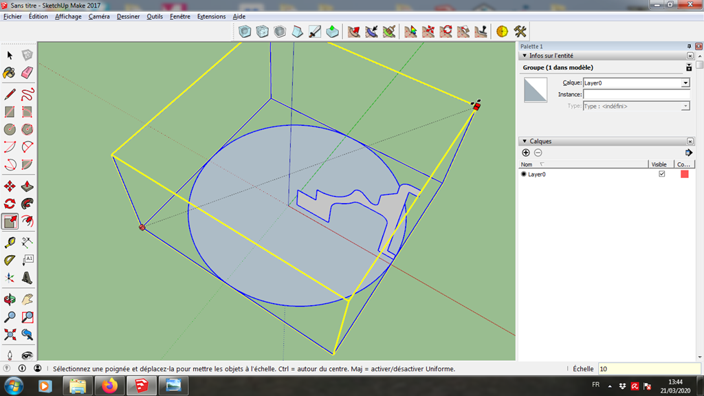 [Tuto] Modelisation 3D - Tuto 5 sur Sketchup - Exercice pratique = fabrication d'une jante 058