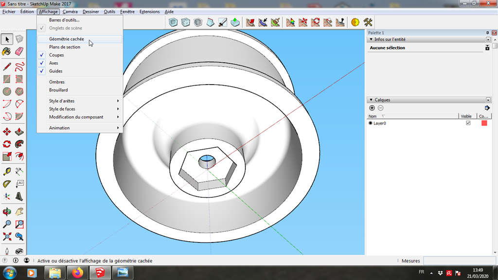 [Tuto] Modelisation 3D - Tuto 5 sur Sketchup - Exercice pratique = fabrication d'une jante 099