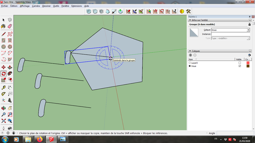 [Tuto] Modelisation 3D - Tuto 5 sur Sketchup - Exercice pratique = fabrication d'une jante 135