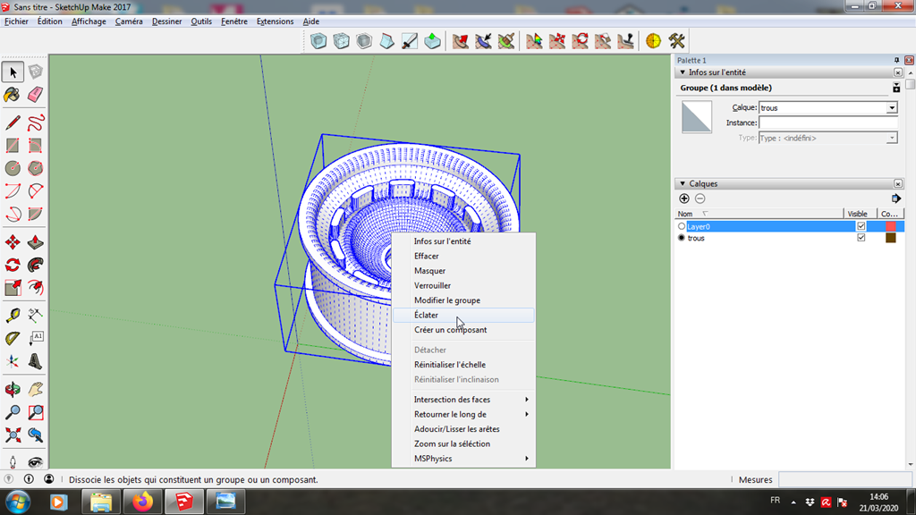 [Tuto] Modelisation 3D - Tuto 5 sur Sketchup - Exercice pratique = fabrication d'une jante 173